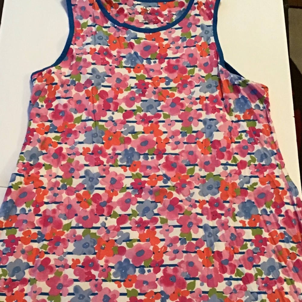 NEW Lands End Kids Girls Dress Floral Size L 14+